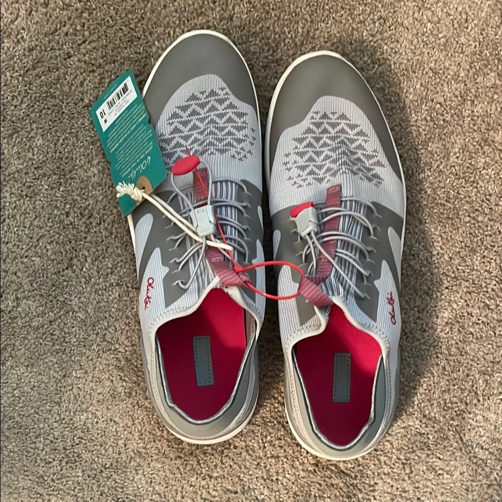 OluKai Women's Gray and Red Shoes